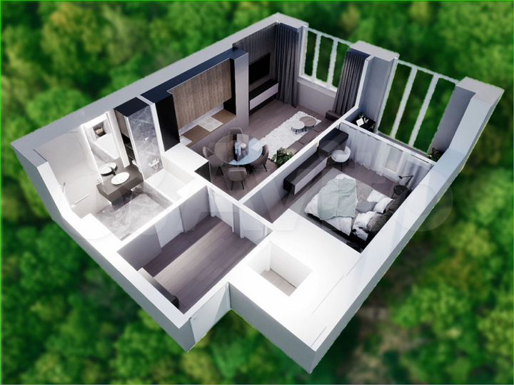 2-к. квартира, 56,1 м², 4/17 эт.