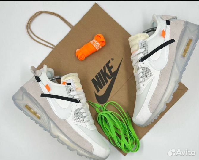 Новые Кроссовки Off White x Nike Air Max 90