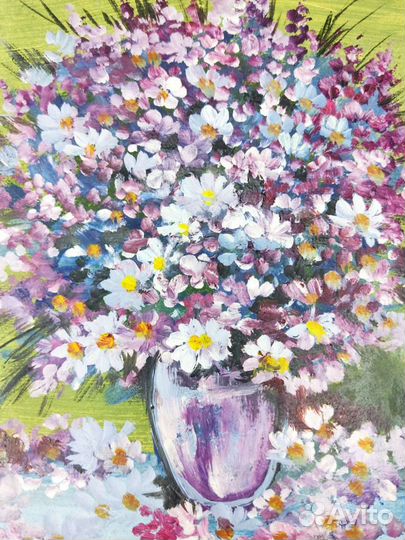 Картина 15*20 цветы пейзаж масло