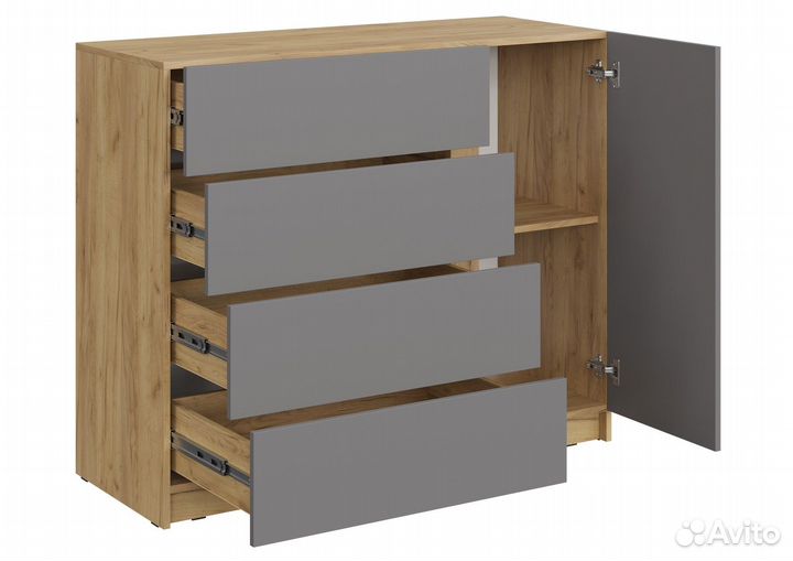 Комод Бостон серый