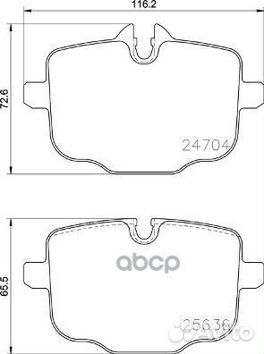 Колодки тормозные BMW 5(G30) 17- задн. P06101 B