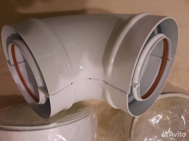 Отвод 60/100мм для начального участка (от котла)