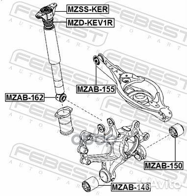 Опора амортизатора mazda 3/6/CX-5 11-17 зад.под