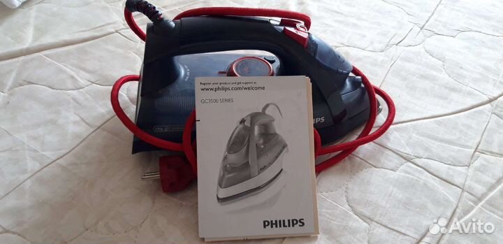 Утюг с отпаривателем philips GC3500