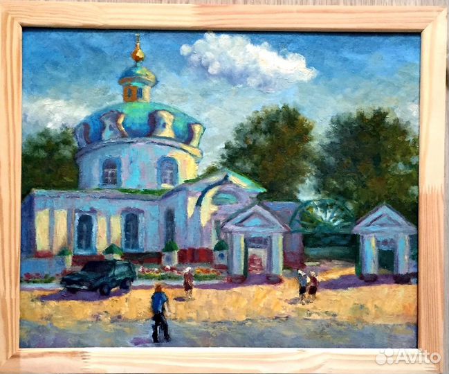 Картина маслом храм