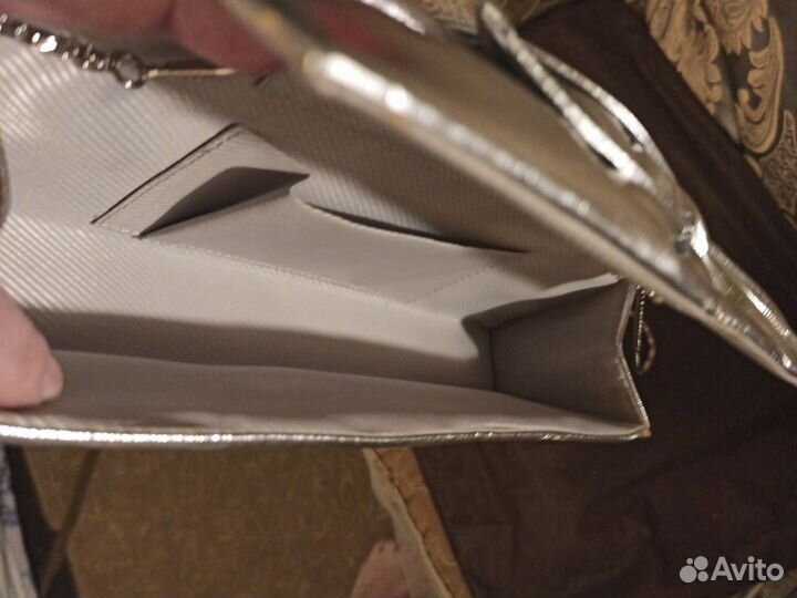 Сумка вечерняя серебро