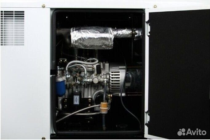 Электростанция дизельная с воздушным охлаждением hyundai DHY 12000SE-3 в кожухе