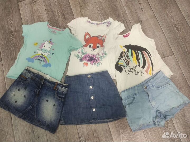 Вещи пакетом на девочку 110 116