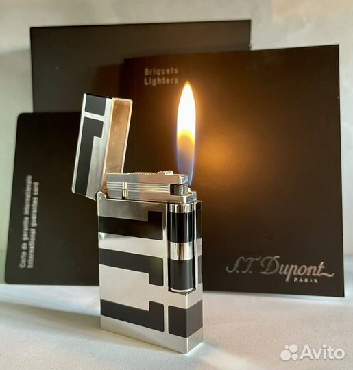 Зажигалка Dupont Ligne 2 Black & Palladium Новая