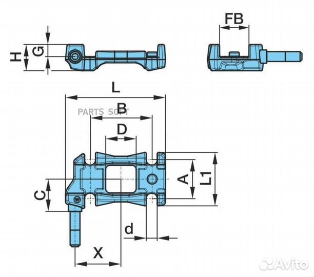 BPW 0503222100 05.032.22.10.0 кронштейн крепления