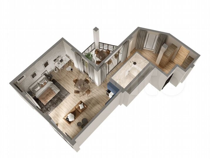 Апартаменты-студия, 90,5 м², 6/7 эт.