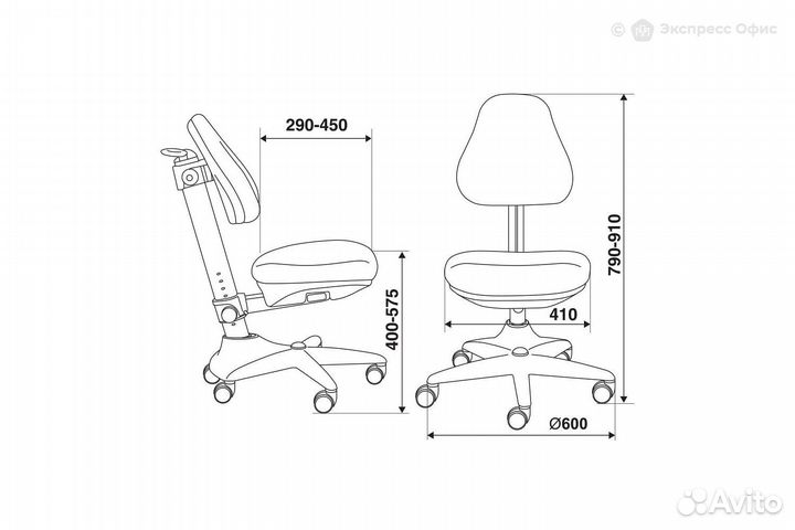 Кресло компьютерное детское Бюрократ KD-2/G/50-31