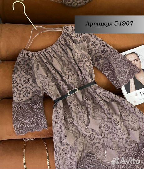 Платье гипюр