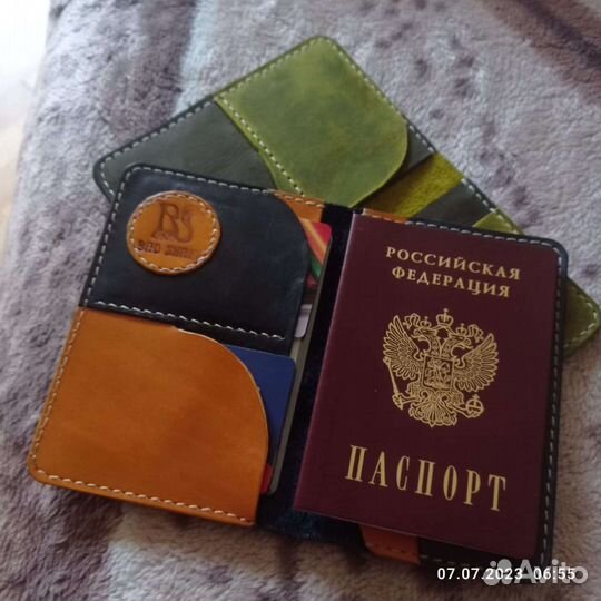 Обложка на паспорт. Натуральная кожа ручной работы