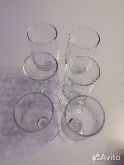 Фужеры бокалы для шампанского 6 и 4 шт