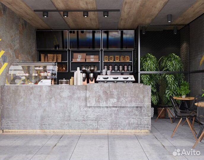 Островки кофе с собой, барные стойки в ТЦ