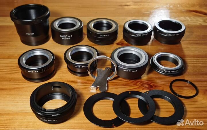 Переходники М42-Canon\Nikon\Sony\M4/3\Fujifilm