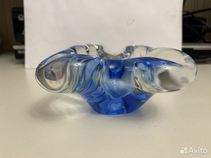 Пепельница богемское стекло