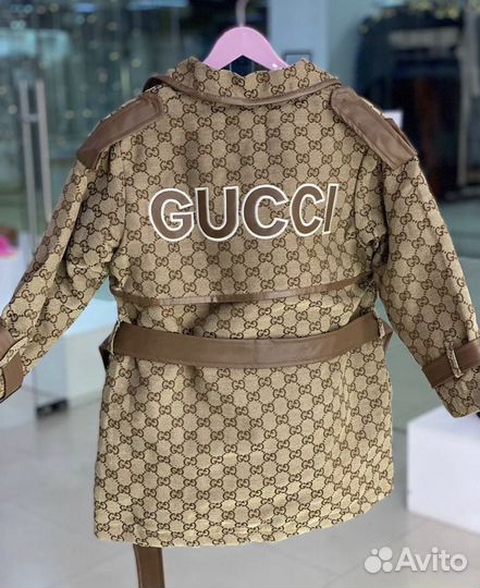 Утепленный тренч gucci