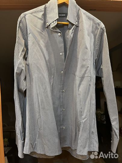 Мужская рубашка в мелкую клетку