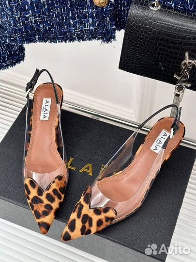 Босоножки#туфли-лодочки с откр.пяткой Prada