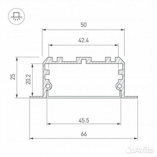 Профиль Arlight klus-power-W50-FS-2000 anod 028919