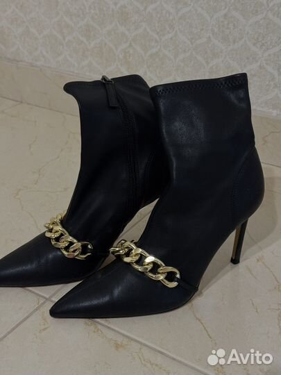 Ботильоны zara 37 натуральная кожа