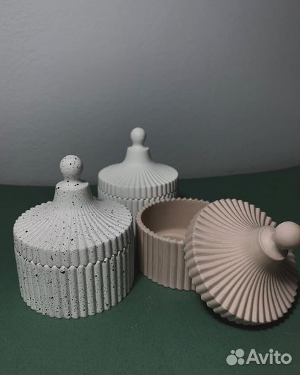 Декоративная шкатулка/изделие из гипса/для свечей