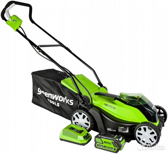 Газонокосилка аккумуляторная GreenWorks G40LM35, а