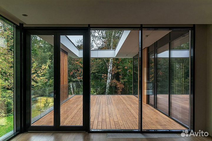 Алюминиевые раздвижные двери для беседки