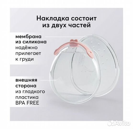 Накладки для сбора молока, многоразовые Happy Baby