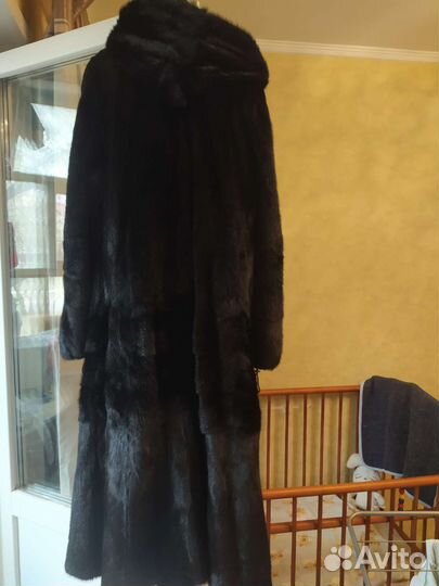Шуба норковая с капюшоном,размер 46-48