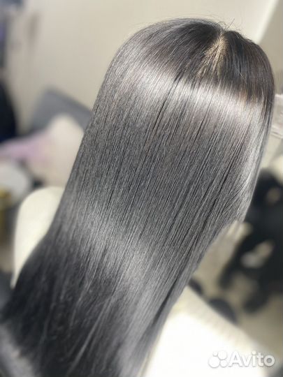 Прикорневой объем волос на кератине