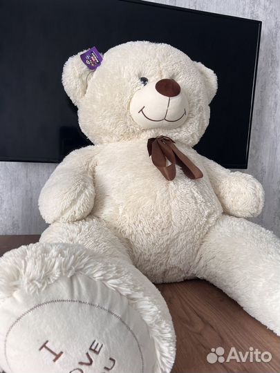 Плюшевый медведь 140x100 новый