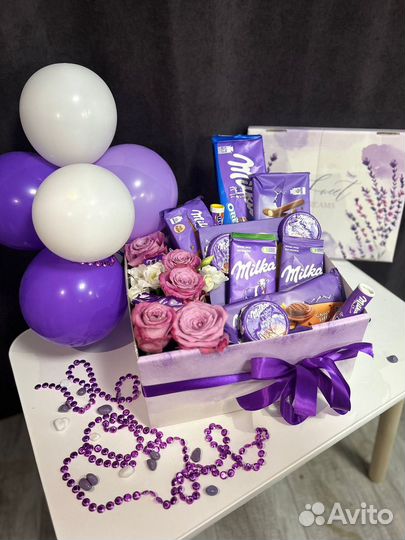 Сладкие коробки с цветами