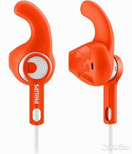 Наушники проводные спортивные philips