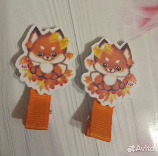 Осенние заколочки и бантики ручной работы