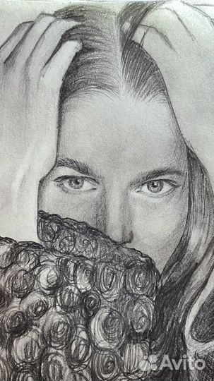 Портрет карандашом по фото на заказ