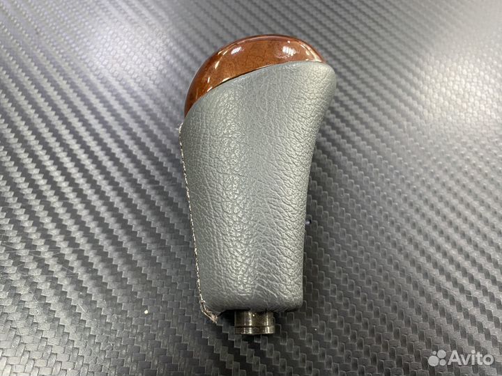 Ручка АКПП серая кожа+ дерево для Toyota Prado 120