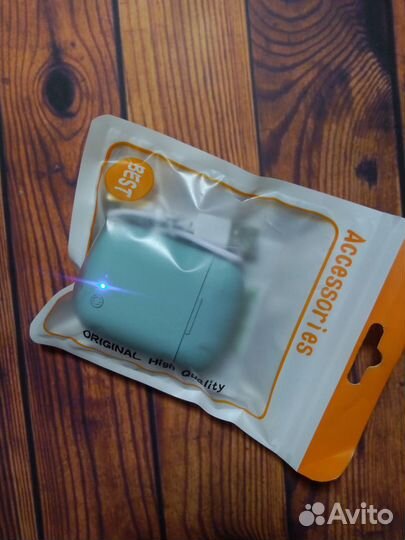 Беспроводные наушники i12TWS новые Голубые