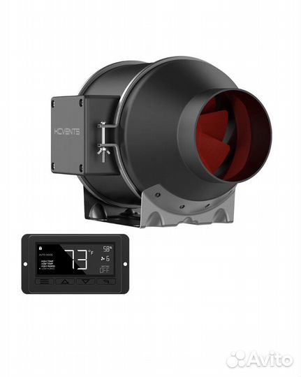 Умный вентилятор канальный, вытяжной kc 100 A