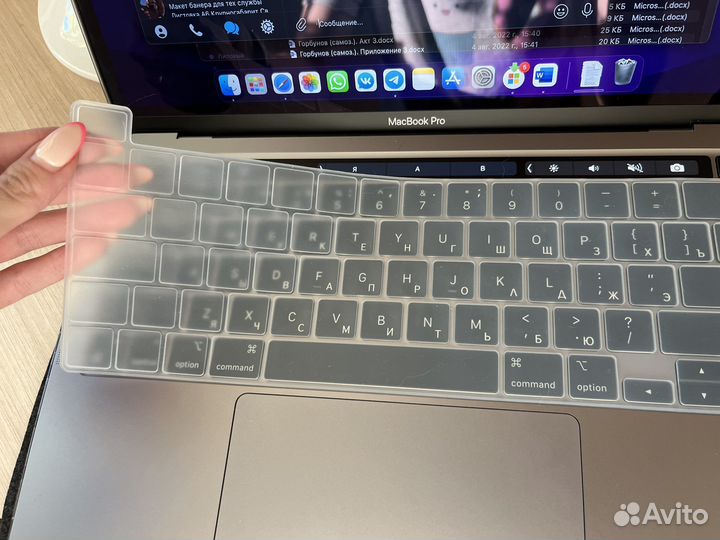Силиконовая накладка на клавиатуру macbook pro m1