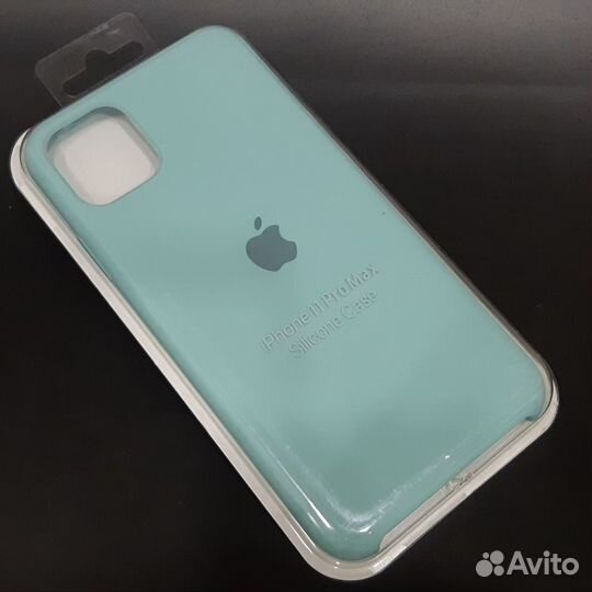 Силиконовый чехол на iPhone 11 pro max мятный