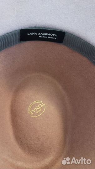 Шляпа дизайнерская из фетра Lana Anisimova р 56