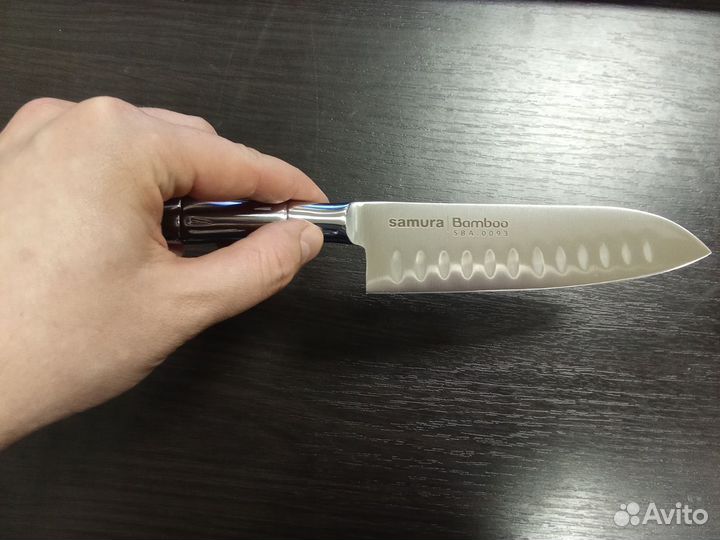 Кухонный нож Samura Bamboo Сантоку, 140 мм