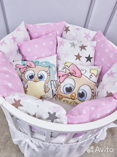 Комплект бортиков в кроватку с одеялом