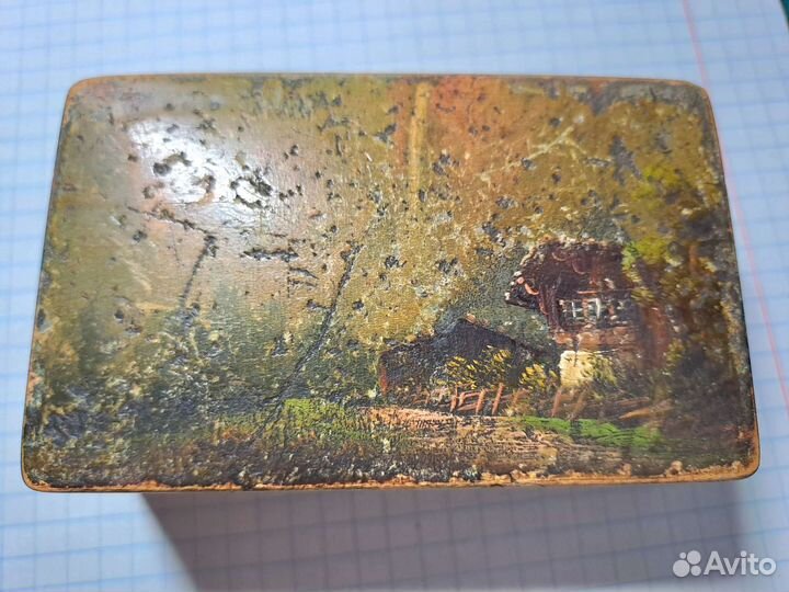 Шкатулка деревянная старинная