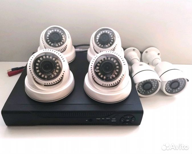 Видеонаблюдение, гибридный комплект 1080p