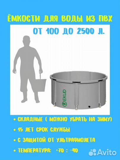 Ёмкость для воды от 100 до 2500 л