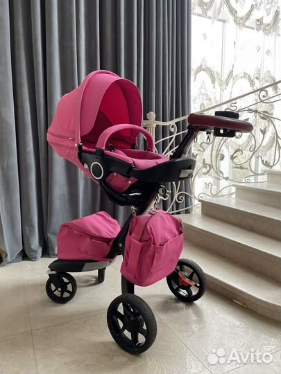 Текстиль на прогулочный блок для Stokke розовый